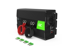 Green Cell ® inverter spänningsomvandlare 12V till 230V 1000W / 2000W