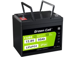 Green Cell CUBE LiFePO4 Batteri 50Ah 12.8V 640Wh LFP litiumbatteri 12V för Husbilar, Golfbilar, Vindkraftverk, Rullstolar
