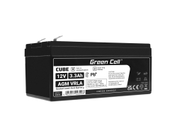 Green Cell ® AGM 12V 3.3Ah batteri VRLA blybatterileksaker elektriska leksaker larmar barnfordon