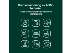 Green Cell ® AGM 12V 75Ah batteri VRLA blybatteri Unbemann Caravan fotovoltaisk rullstol solbatteri