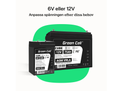AGM GEL Batterie 12V 3.4Ah Blei Akku Green Cell Wartungsfreie für Kasse und Zähler